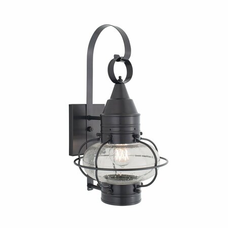 NORWELL Classic Onion Outdoor Wall Light - Gun Metal with Seeded Glass 1513-GM-SE